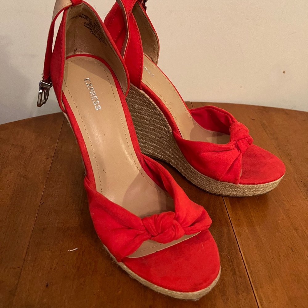 Red Espadrilles — EXPRESS — Size 9